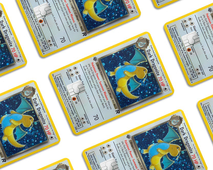 Anime Town Creations Credit Card Dark Dragonite Pokemon Card Window Skins - Anime Pokemon Credit Card Skin