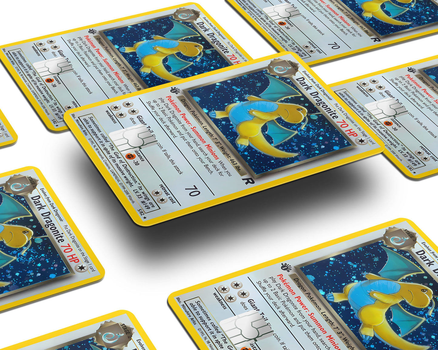 Anime Town Creations Credit Card Dark Dragonite Pokemon Card Window Skins - Anime Pokemon Credit Card Skin