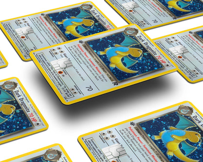 Anime Town Creations Credit Card Dark Dragonite Pokemon Card Window Skins - Anime Pokemon Credit Card Skin