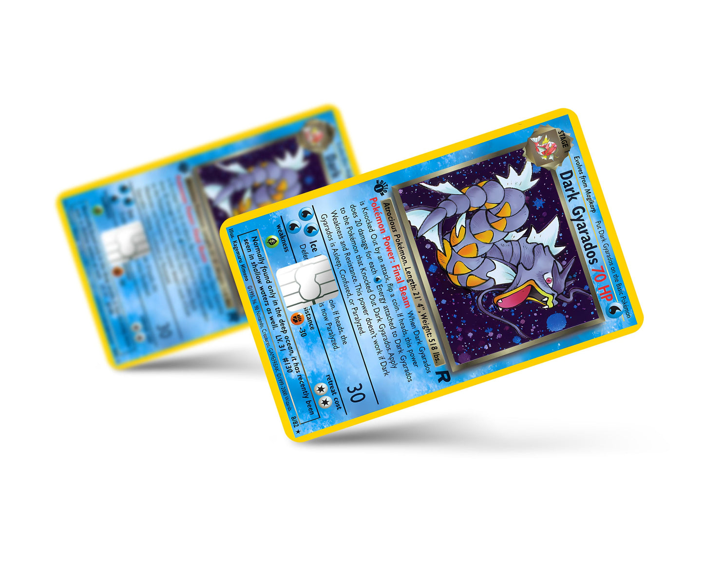 Anime Town Creations Credit Card Dark Gyarados Pokemon Card Full Skins - Anime Pokemon Credit Card Skin