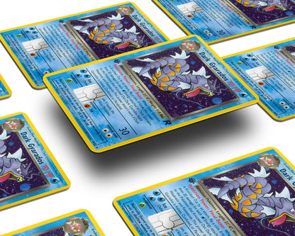 Anime Town Creations Credit Card Dark Gyarados Pokemon Card Window Skins - Anime Pokemon Credit Card Skin