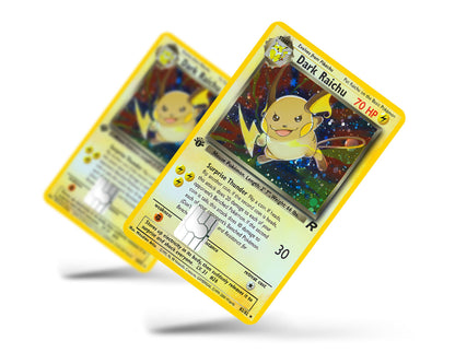 Anime Town Creations Credit Card Dark Raichu Pokemon Card Full Skins - Anime Pokemon Credit Card Skin