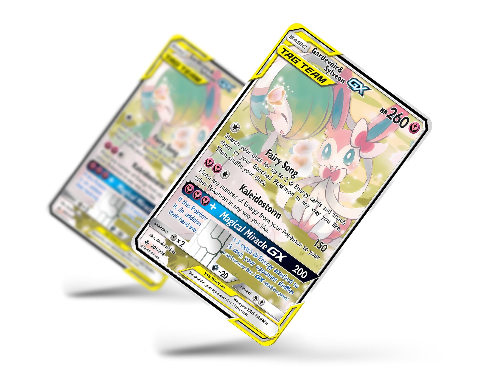 Anime Town Creations Credit Card Gardevoir & Sylveon Pokemon Card Full Skins - Anime Pokemon Credit Card Skin