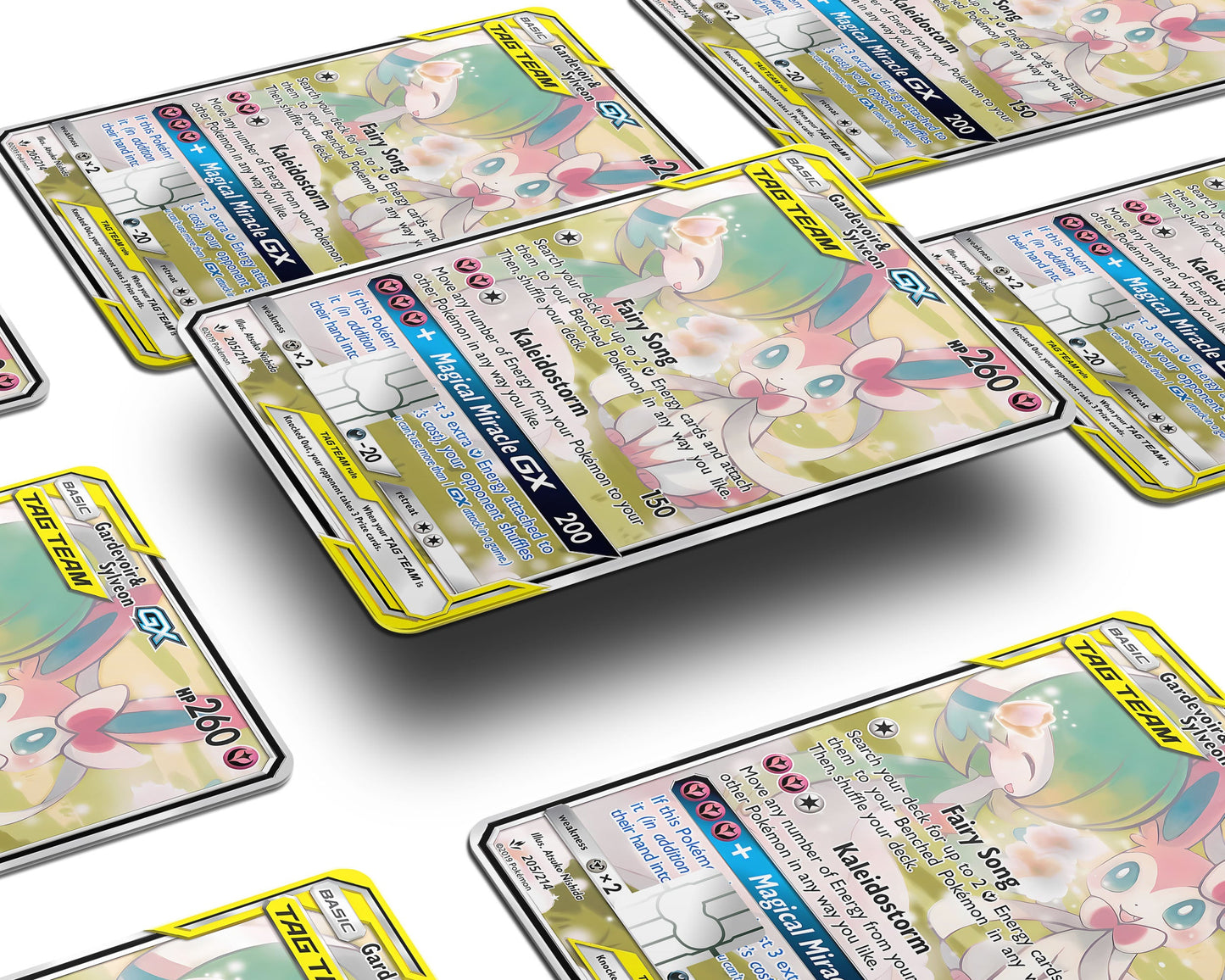 Anime Town Creations Credit Card Gardevoir & Sylveon Pokemon Card Window Skins - Anime Pokemon Credit Card Skin