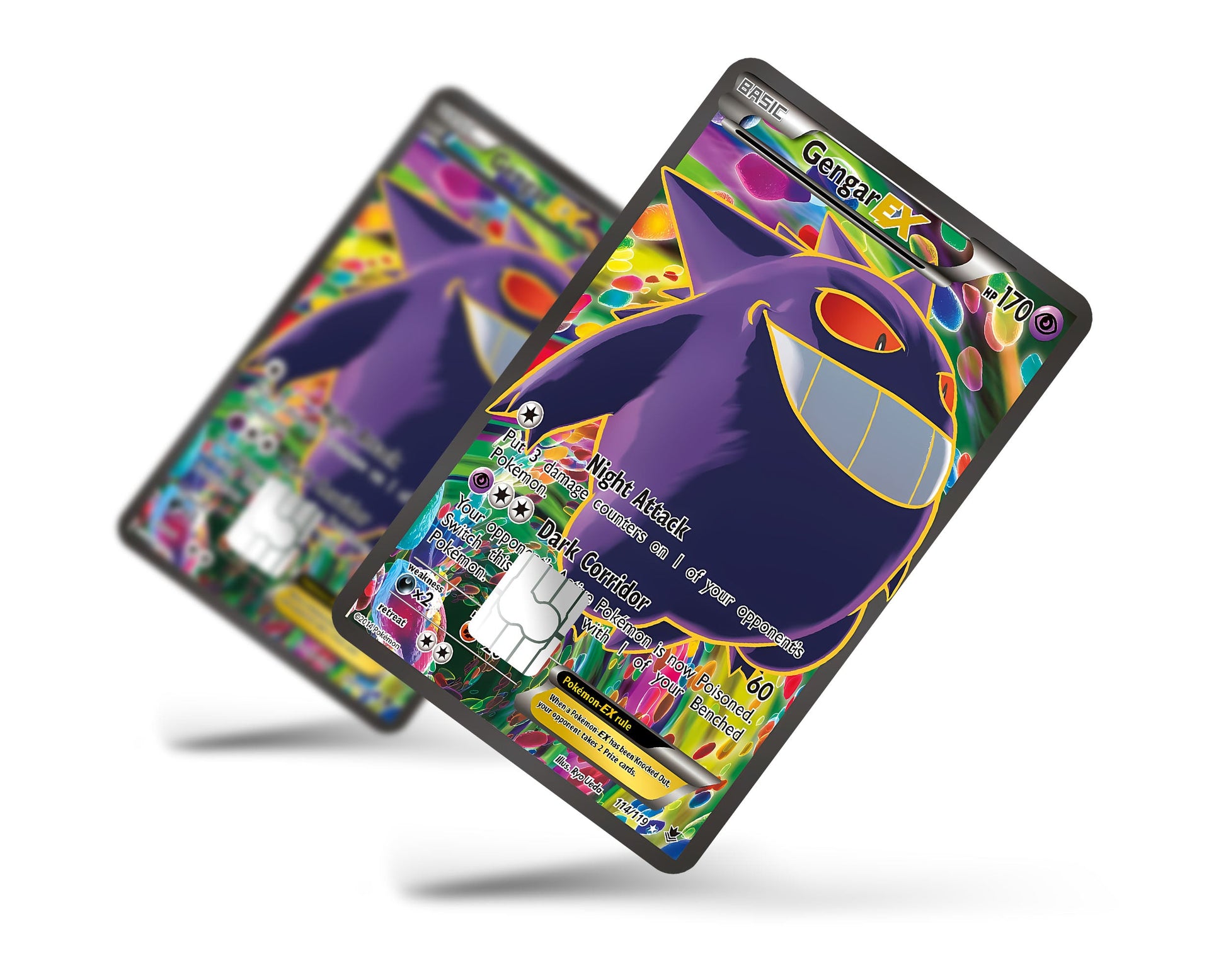 Anime Town Creations Credit Card Gengar EX Pokemon Card Full Skins - Anime Pokemon Credit Card Skin