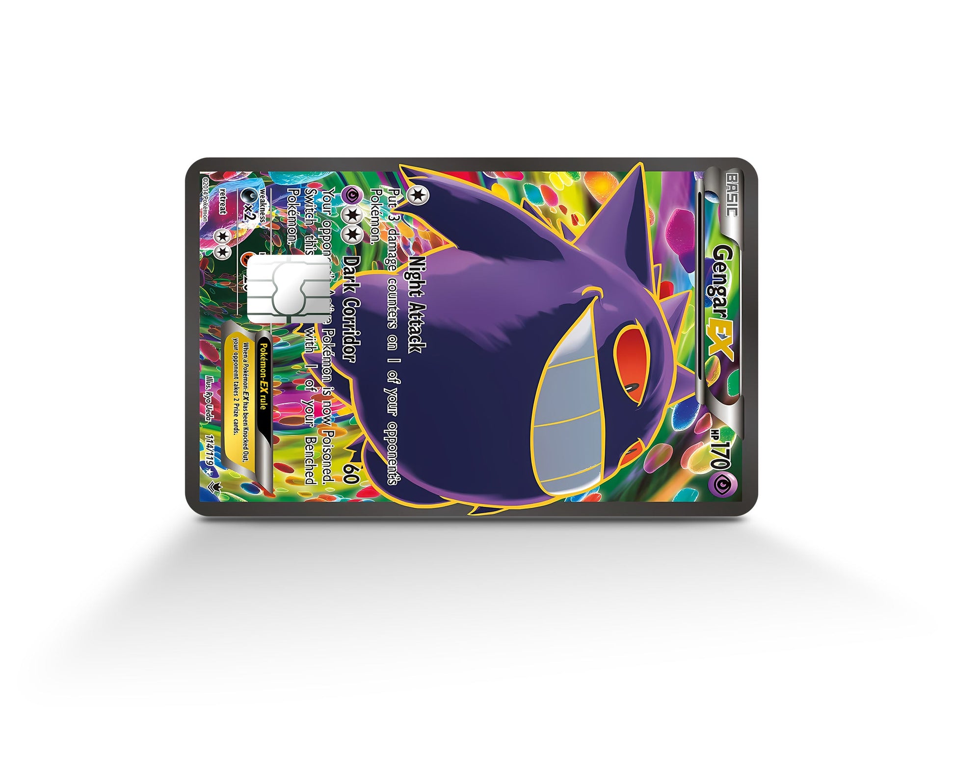 Anime Town Creations Credit Card Gengar EX Pokemon Card Full Skins - Anime Pokemon Credit Card Skin
