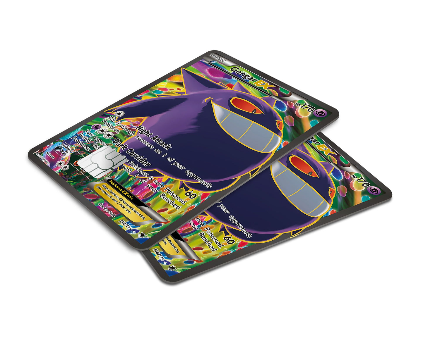 Anime Town Creations Credit Card Gengar EX Pokemon Card Window Skins - Anime Pokemon Credit Card Skin