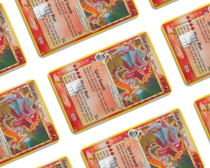 Anime Town Creations Credit Card Gyarados Star Pokemon Card Window Skins - Anime Pokemon Credit Card Skin