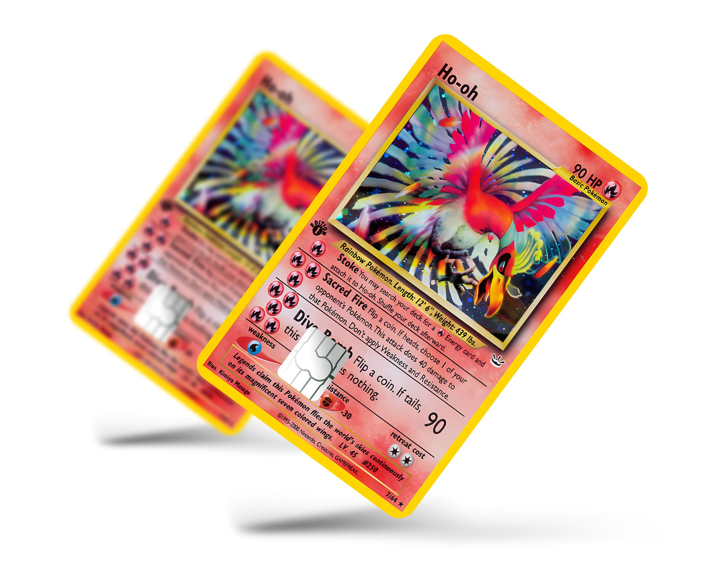 Anime Town Creations Credit Card Ho-oh Pokemon Card Full Skins - Anime Pokemon Credit Card Skin