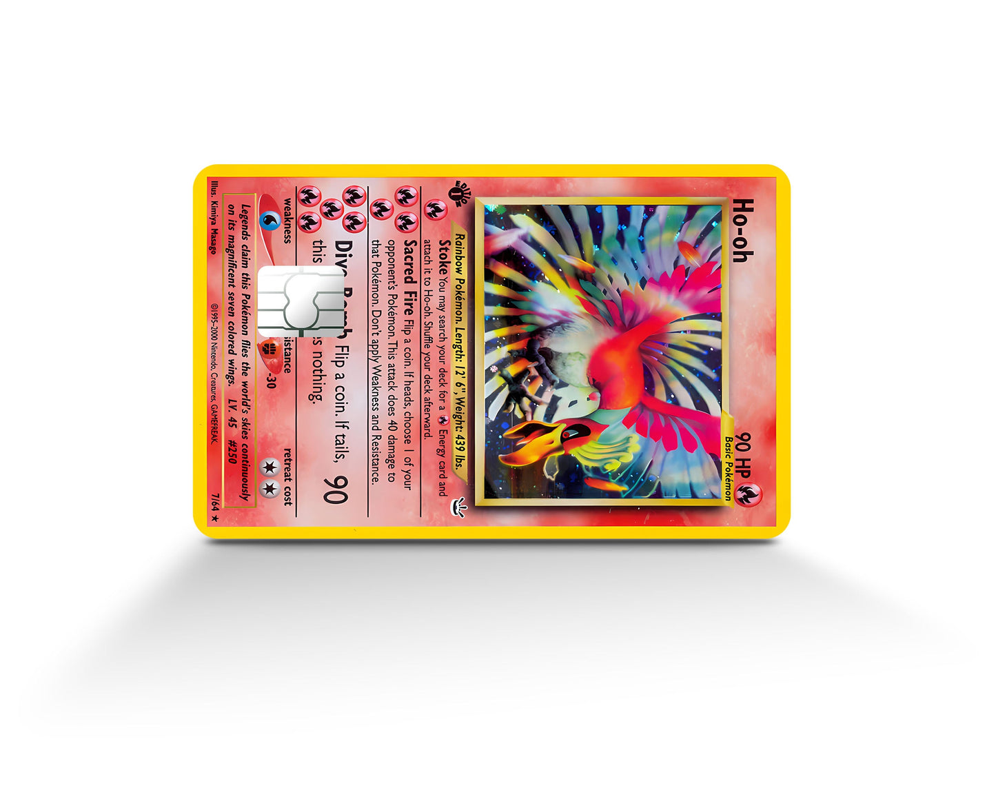 Anime Town Creations Credit Card Ho-oh Pokemon Card Full Skins - Anime Pokemon Credit Card Skin