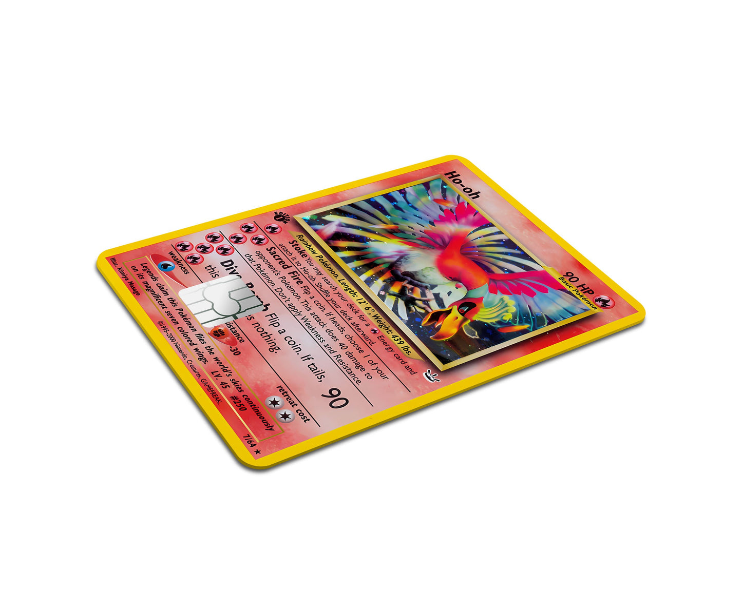 Anime Town Creations Credit Card Ho-oh Pokemon Card Full Skins - Anime Pokemon Credit Card Skin