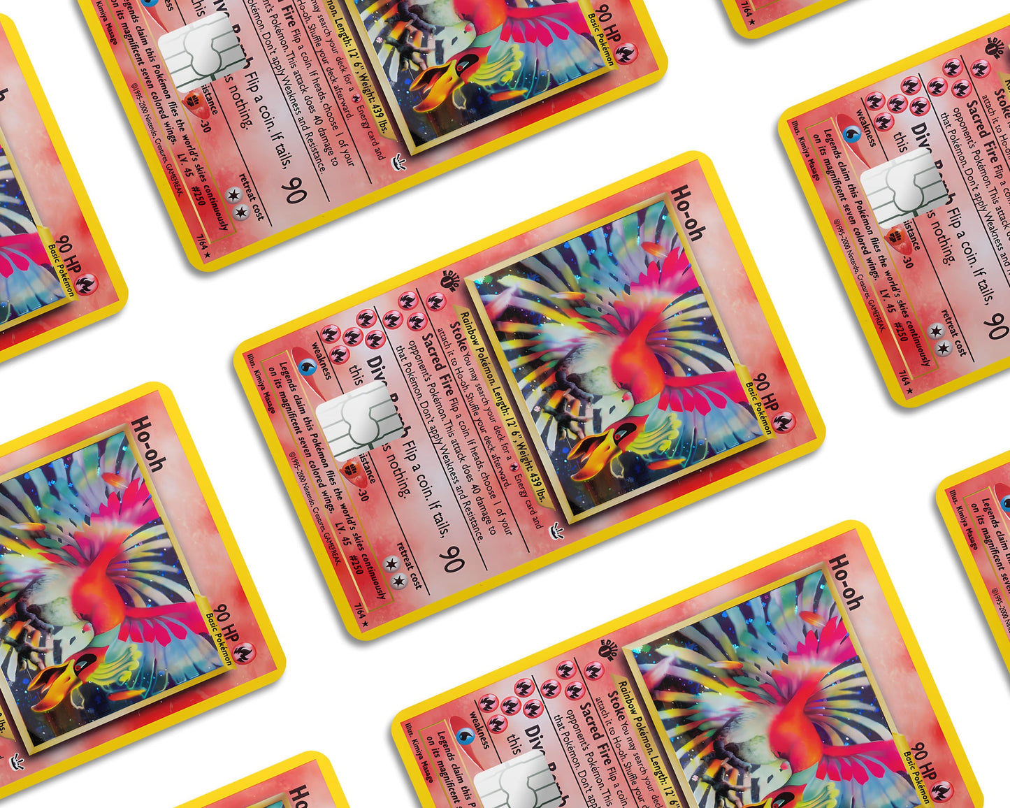 Anime Town Creations Credit Card Ho-oh Pokemon Card Window Skins - Anime Pokemon Credit Card Skin