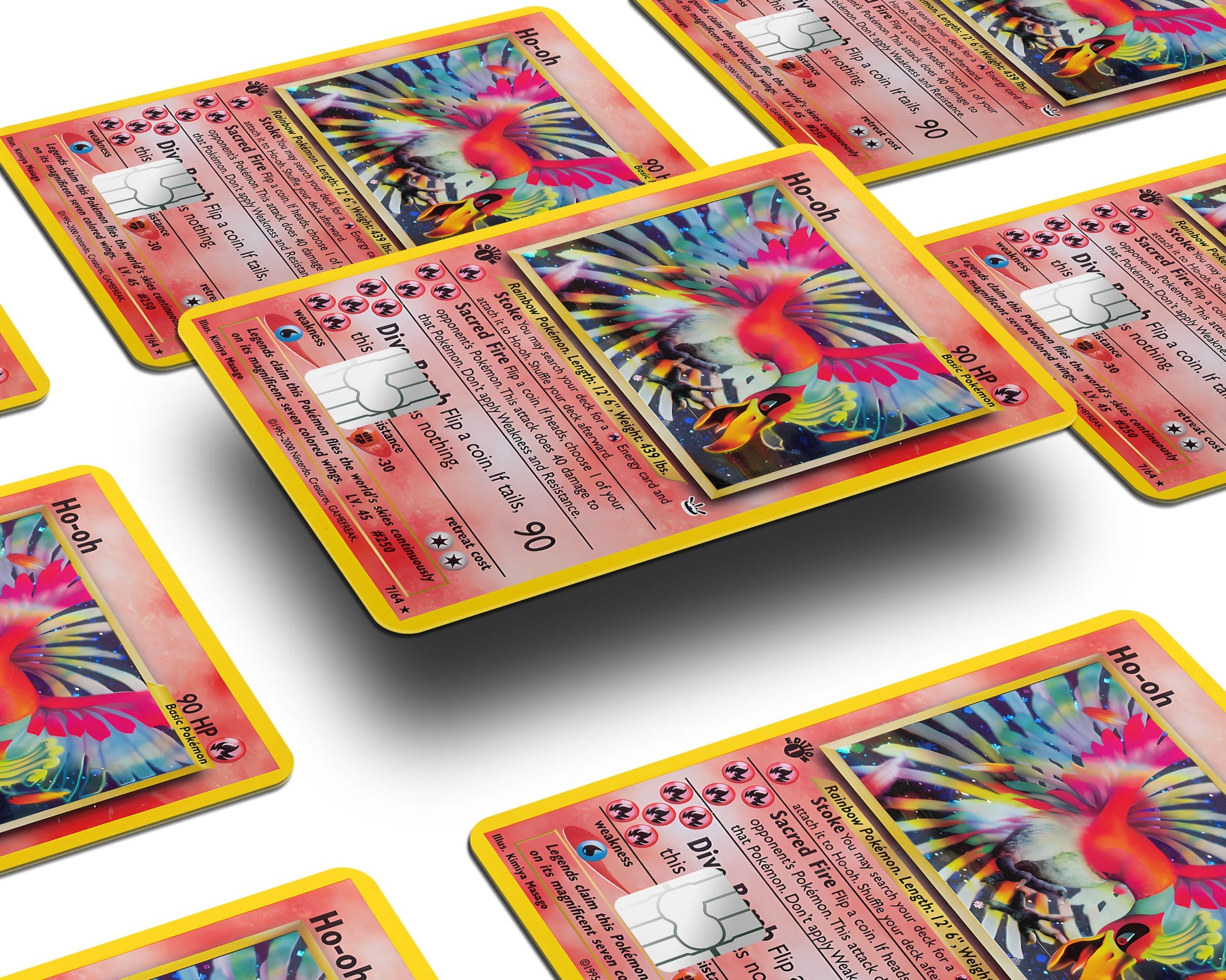 Anime Town Creations Credit Card Ho-oh Pokemon Card Window Skins - Anime Pokemon Credit Card Skin