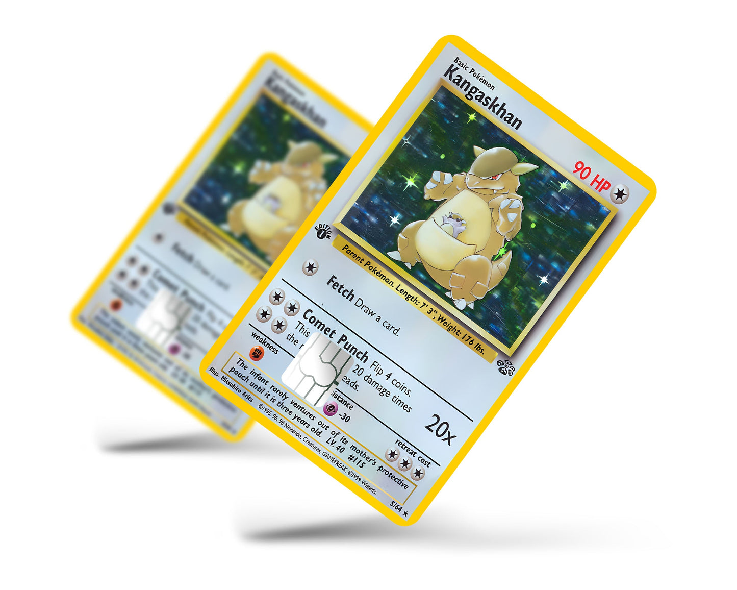 Anime Town Creations Credit Card Kangaskhan Pokemon Card Full Skins - Anime Pokemon Credit Card Skin