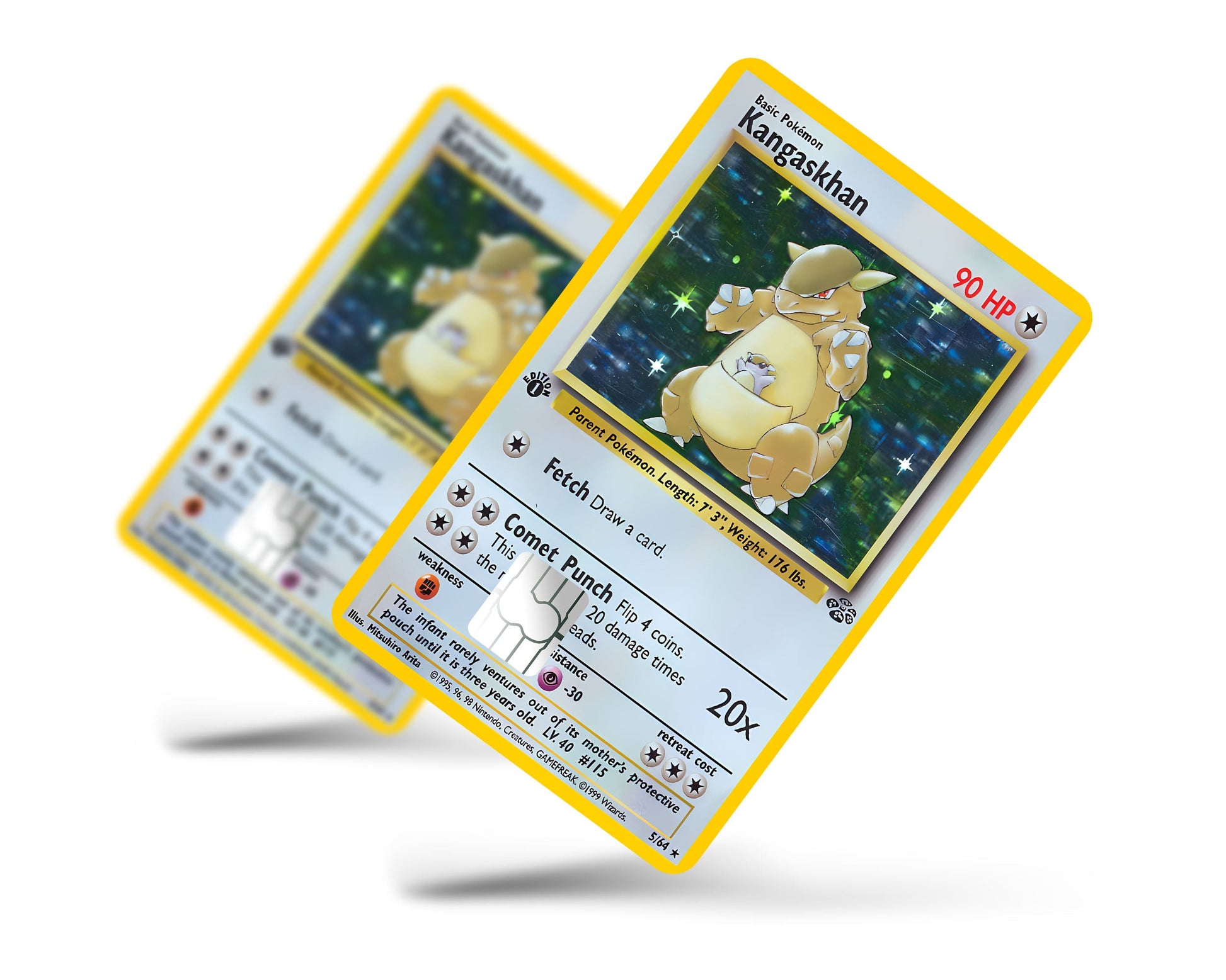 Anime Town Creations Credit Card Kangaskhan Pokemon Card Full Skins - Anime Pokemon Credit Card Skin