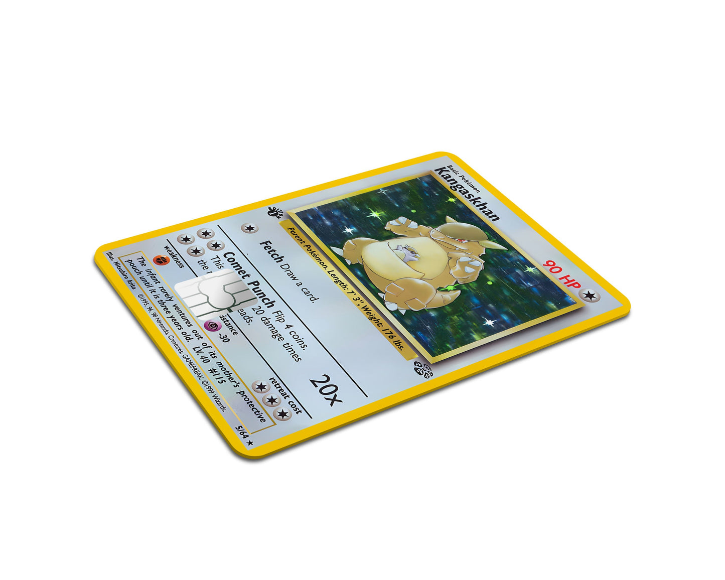 Anime Town Creations Credit Card Kangaskhan Pokemon Card Full Skins - Anime Pokemon Credit Card Skin