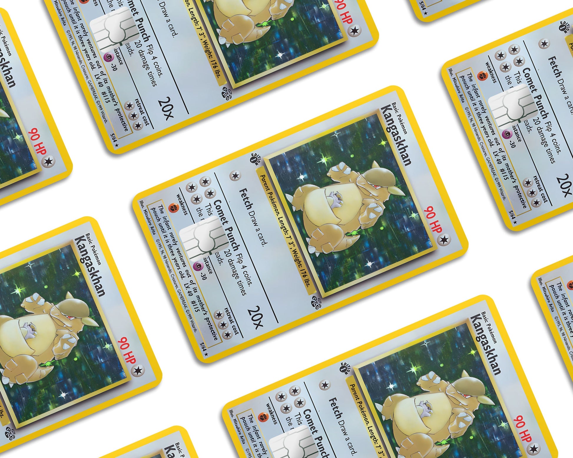 Anime Town Creations Credit Card Kangaskhan Pokemon Card Window Skins - Anime Pokemon Credit Card Skin
