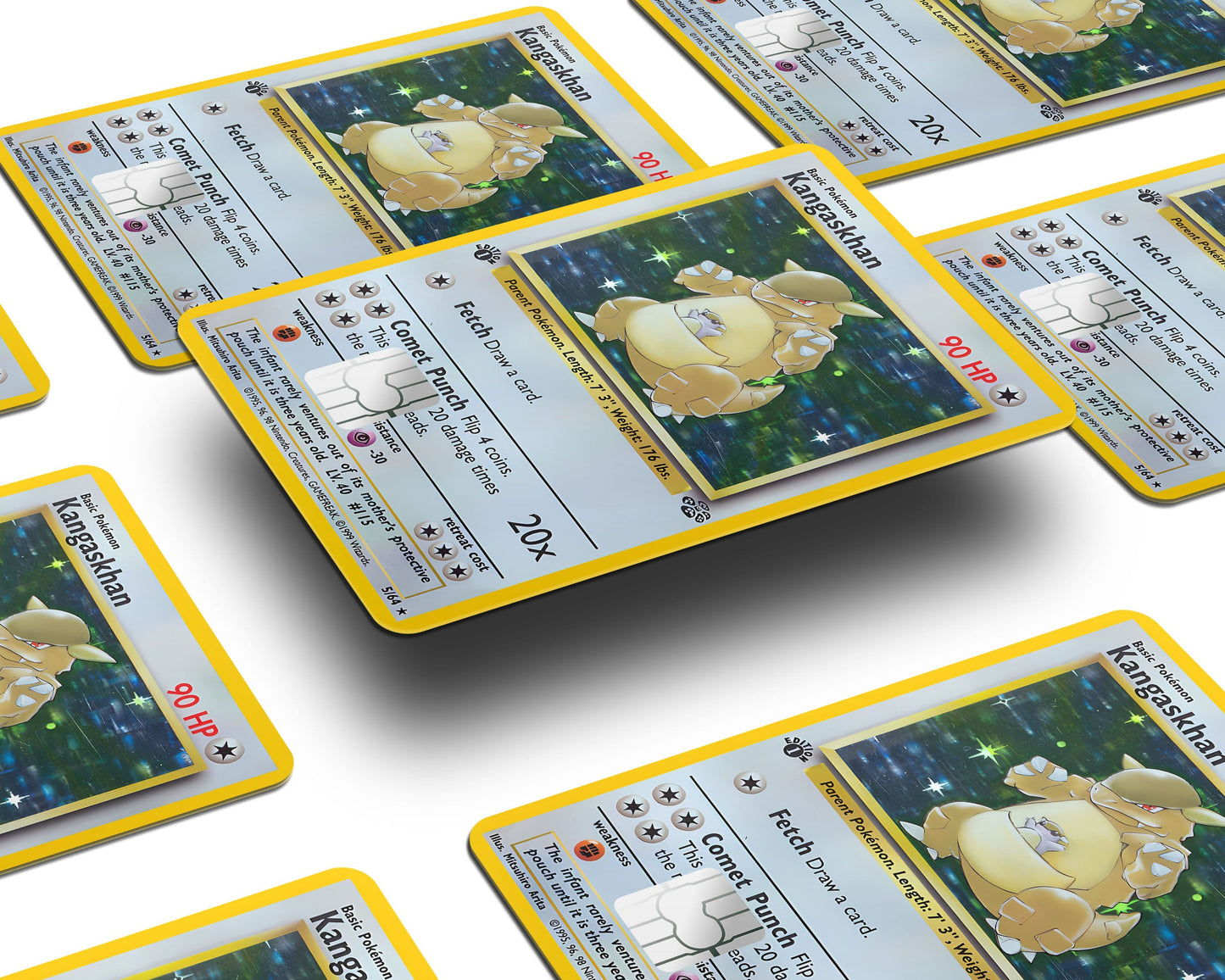 Anime Town Creations Credit Card Kangaskhan Pokemon Card Window Skins - Anime Pokemon Credit Card Skin