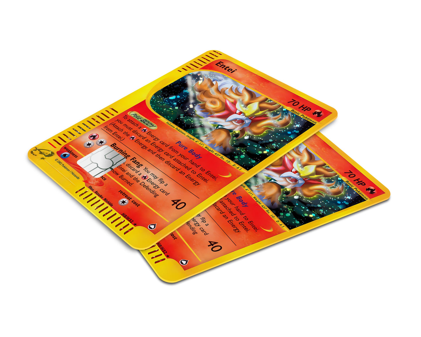 Anime Town Creations Credit Card Legendary Entei Pokemon Card Window Skins - Anime Pokemon Credit Card Skin
