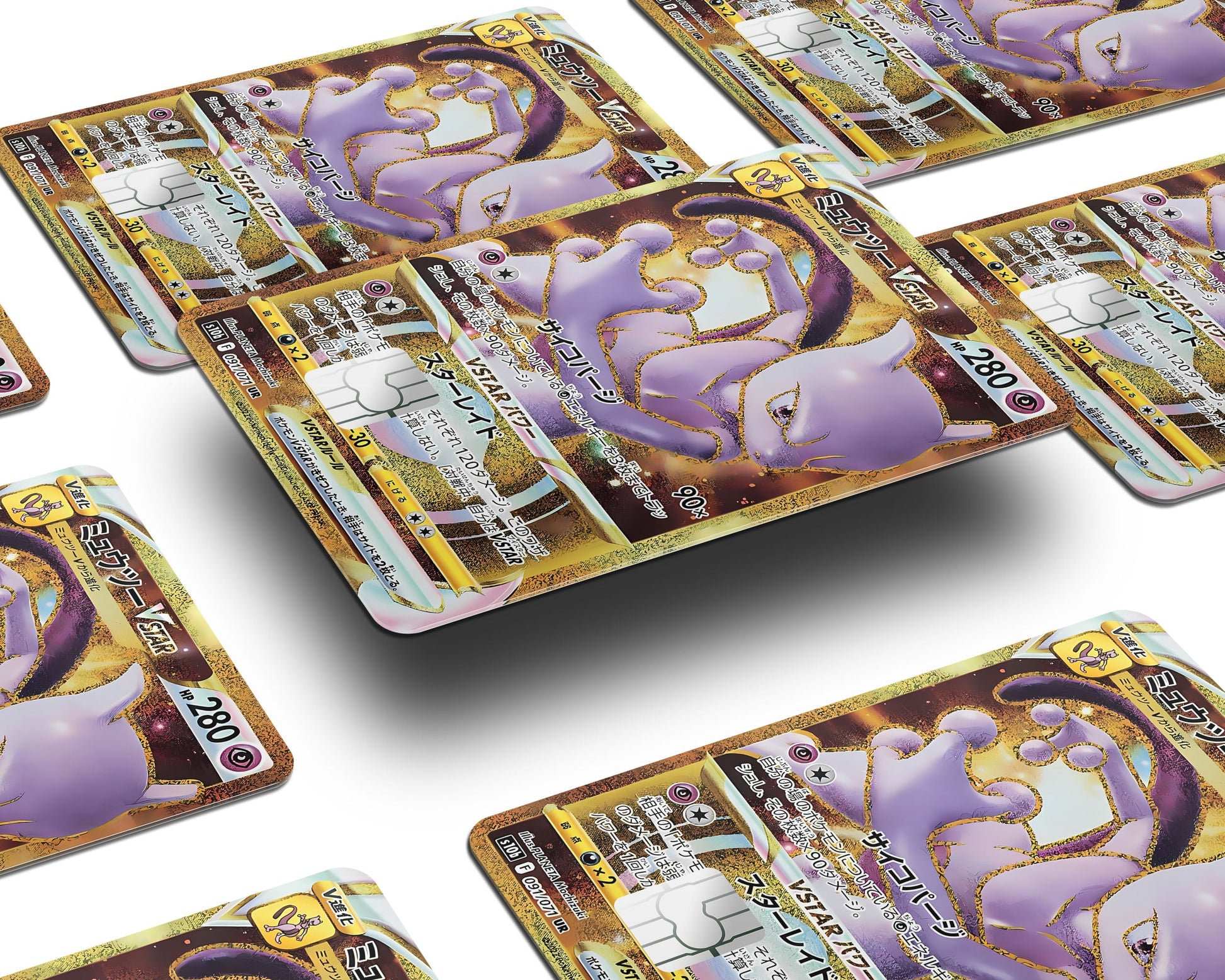 Anime Town Creations Credit Card Legendary MewTwo JP Pokemon Card Window Skins - Anime Pokemon Credit Card Skin