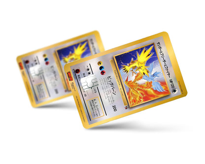 Anime Town Creations Credit Card Legendary Moltres Zapdos Articuno JP Pokemon Card Full Skins - Anime Pokemon Credit Card Skin