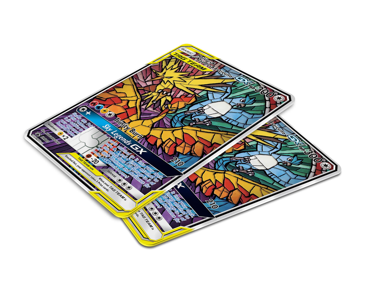 Anime Town Creations Credit Card Legendary Moltres Zapdos Articuno Pokemon Card Window Skins - Anime Pokemon Credit Card Skin