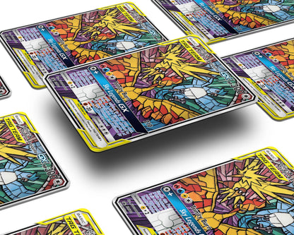 Anime Town Creations Credit Card Legendary Moltres Zapdos Articuno Pokemon Card Window Skins - Anime Pokemon Credit Card Skin