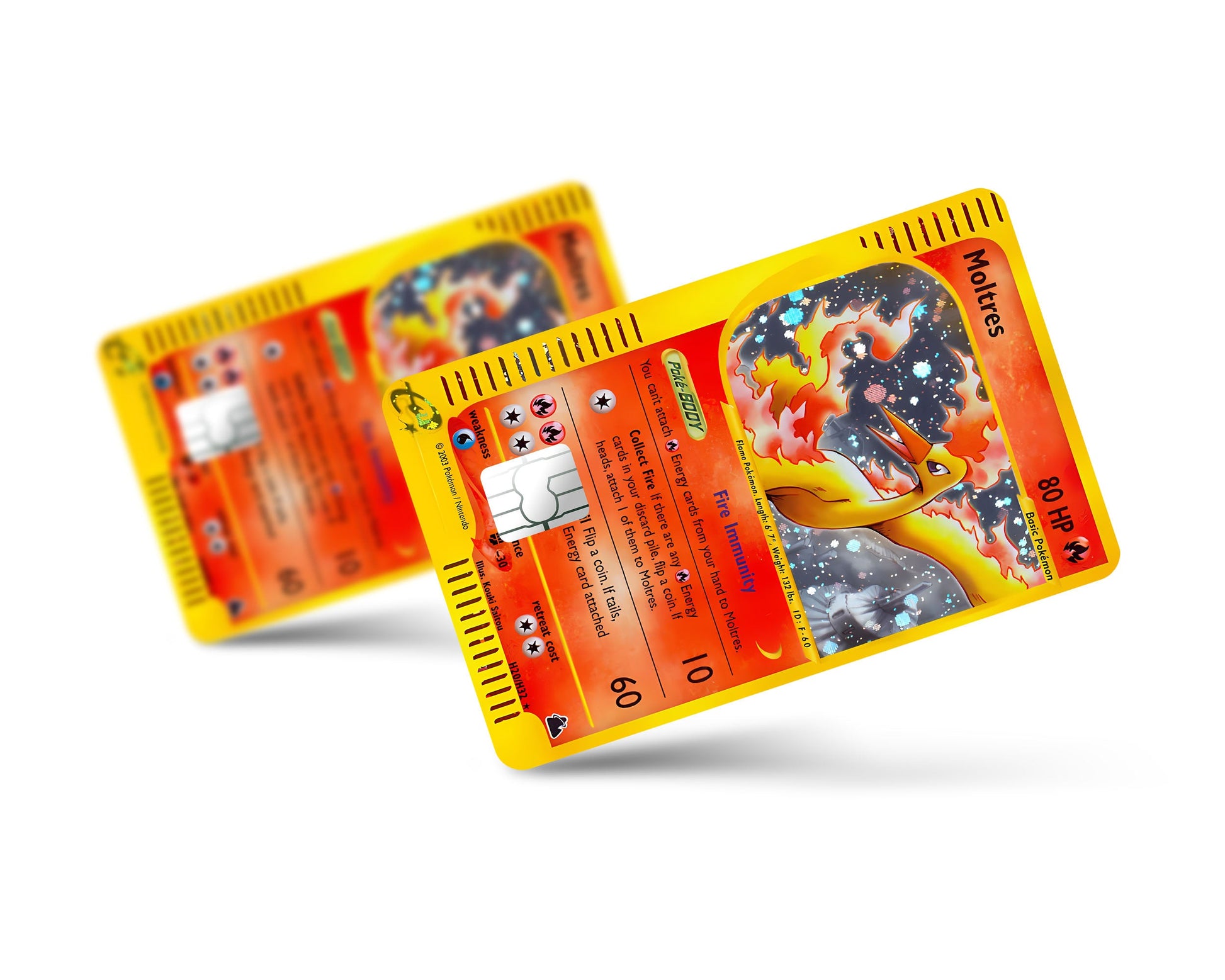 Anime Town Creations Credit Card Legendary Moltres Pokemon Card Full Skins - Anime Pokemon Credit Card Skin