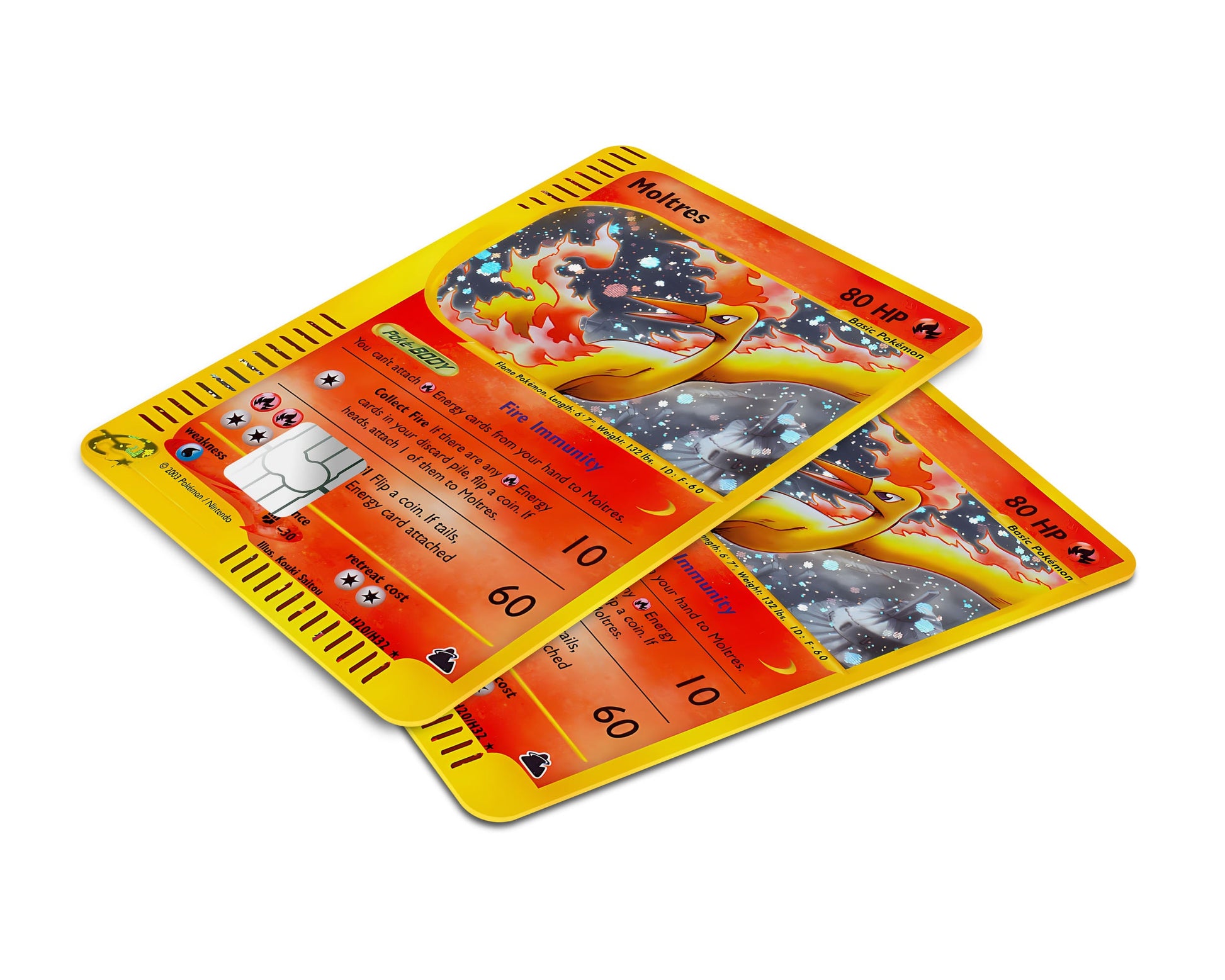 Anime Town Creations Credit Card Legendary Moltres Pokemon Card Window Skins - Anime Pokemon Credit Card Skin