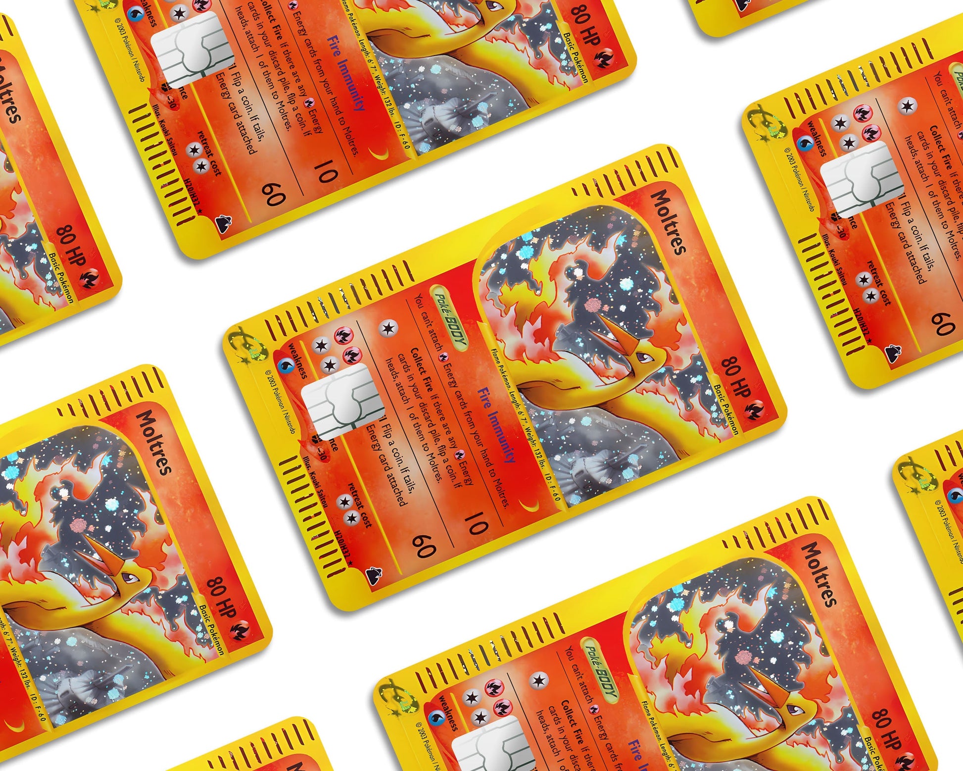Anime Town Creations Credit Card Legendary Moltres Pokemon Card Window Skins - Anime Pokemon Credit Card Skin