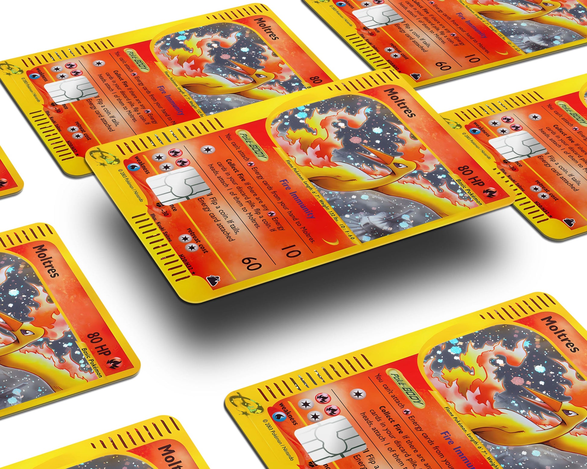 Anime Town Creations Credit Card Legendary Moltres Pokemon Card Window Skins - Anime Pokemon Credit Card Skin