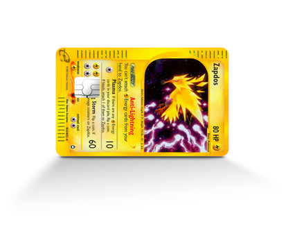 Anime Town Creations Credit Card Legendary Zapdos Pokemon Card Full Skins - Anime Pokemon Credit Card Skin