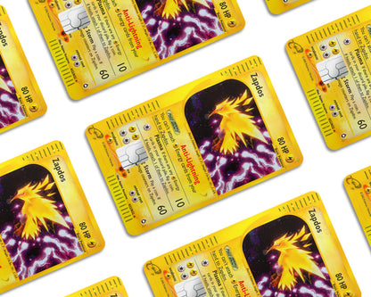 Anime Town Creations Credit Card Legendary Zapdos Pokemon Card Window Skins - Anime Pokemon Credit Card Skin