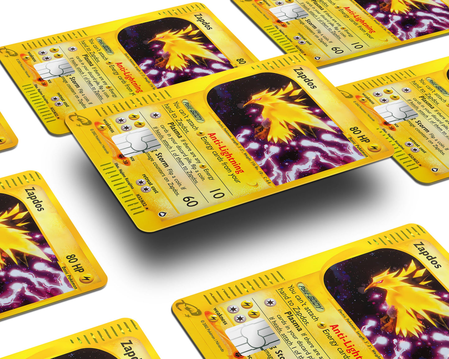 Anime Town Creations Credit Card Legendary Zapdos Pokemon Card Window Skins - Anime Pokemon Credit Card Skin