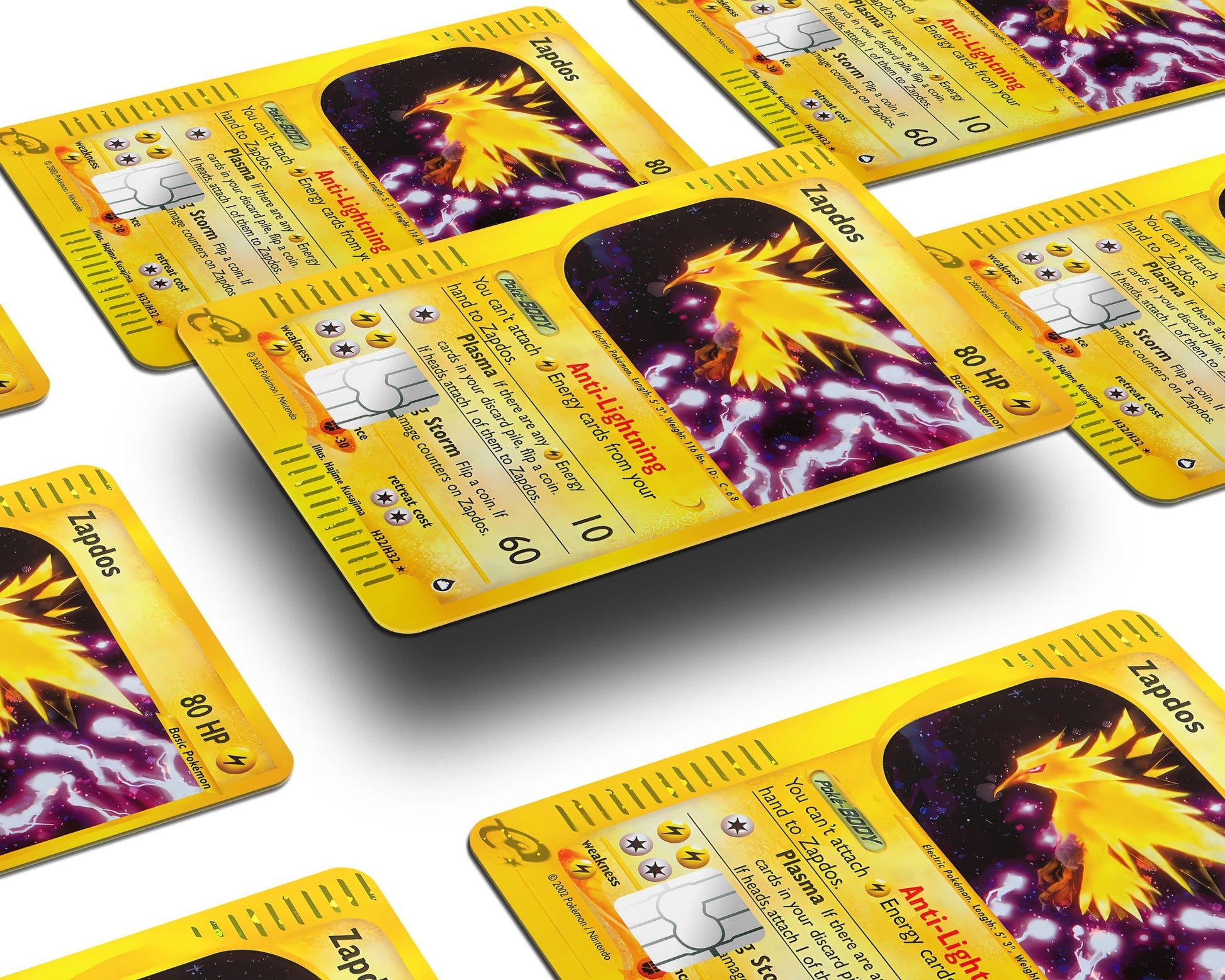 Anime Town Creations Credit Card Legendary Zapdos Pokemon Card Window Skins - Anime Pokemon Credit Card Skin