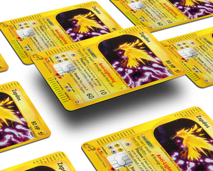 Anime Town Creations Credit Card Legendary Zapdos Pokemon Card Window Skins - Anime Pokemon Credit Card Skin