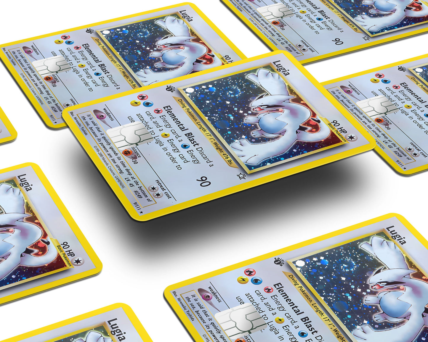 Anime Town Creations Credit Card Lugia Pokemon Card Window Skins - Anime Pokemon Credit Card Skin