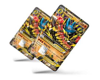 Anime Town Creations Credit Card Mega Lucario Pokemon Card Full Skins - Anime Pokemon Credit Card Skin