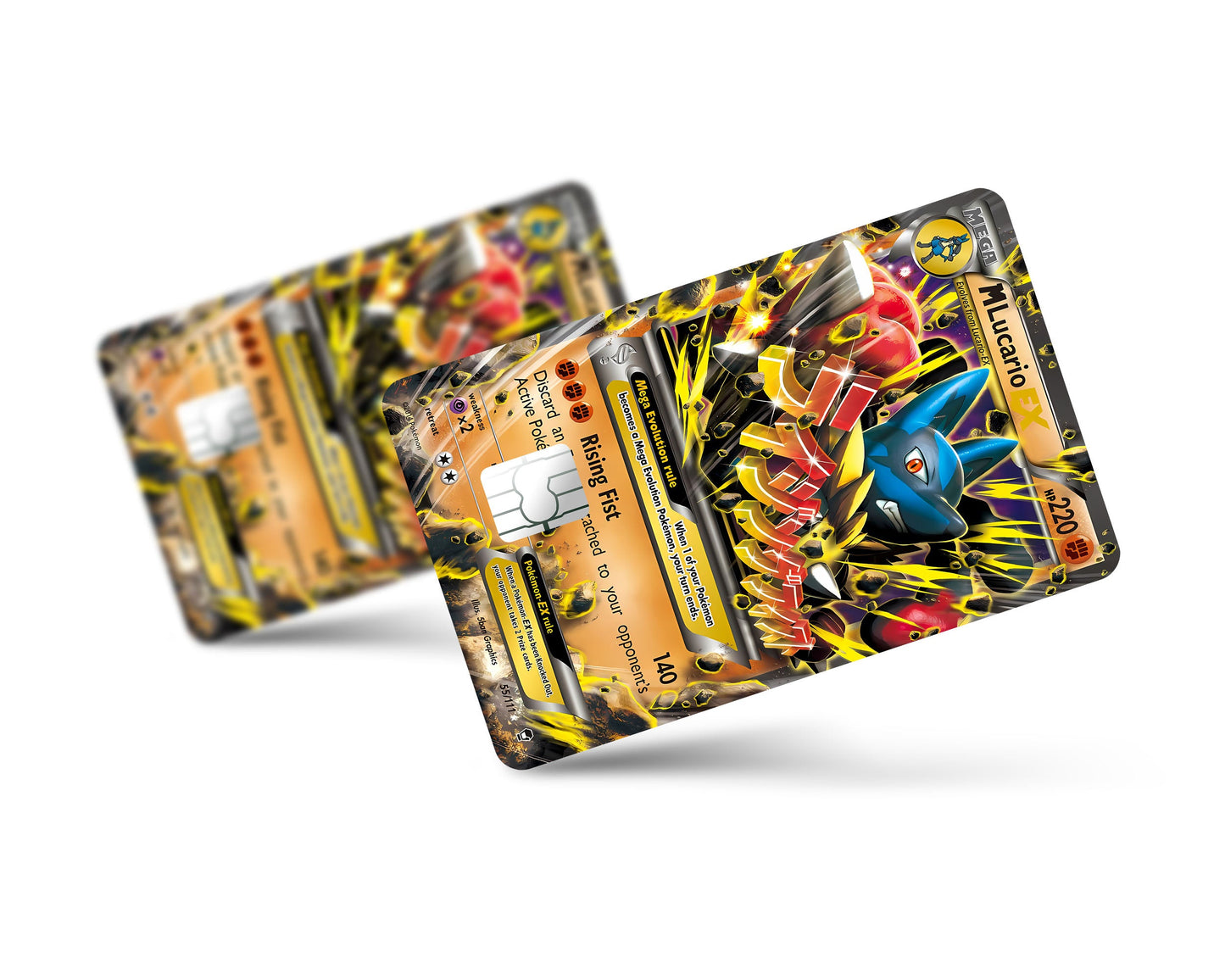 Anime Town Creations Credit Card Mega Lucario Pokemon Card Full Skins - Anime Pokemon Credit Card Skin