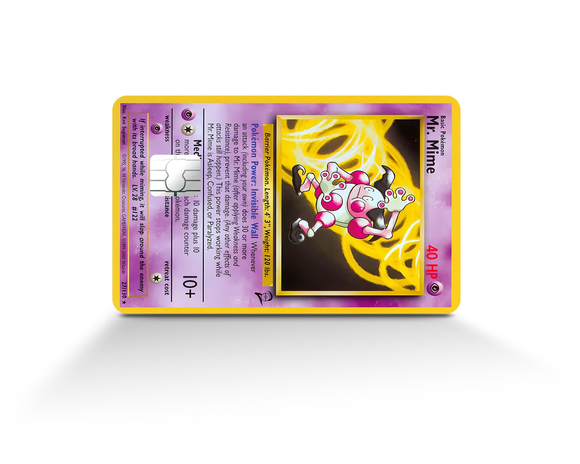 Anime Town Creations Credit Card Mr Mime Pokemon Card Full Skins - Anime Pokemon Credit Card Skin