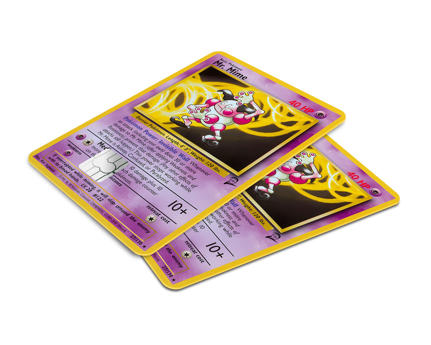 Anime Town Creations Credit Card Mr Mime Pokemon Card Window Skins - Anime Pokemon Credit Card Skin