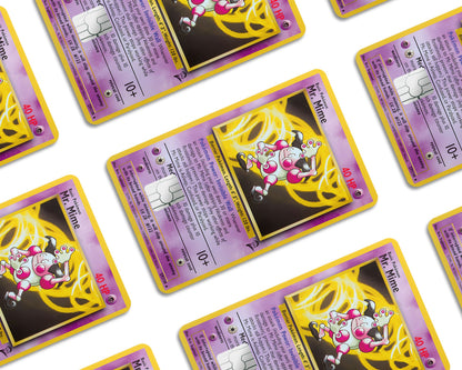 Anime Town Creations Credit Card Mr Mime Pokemon Card Window Skins - Anime Pokemon Credit Card Skin