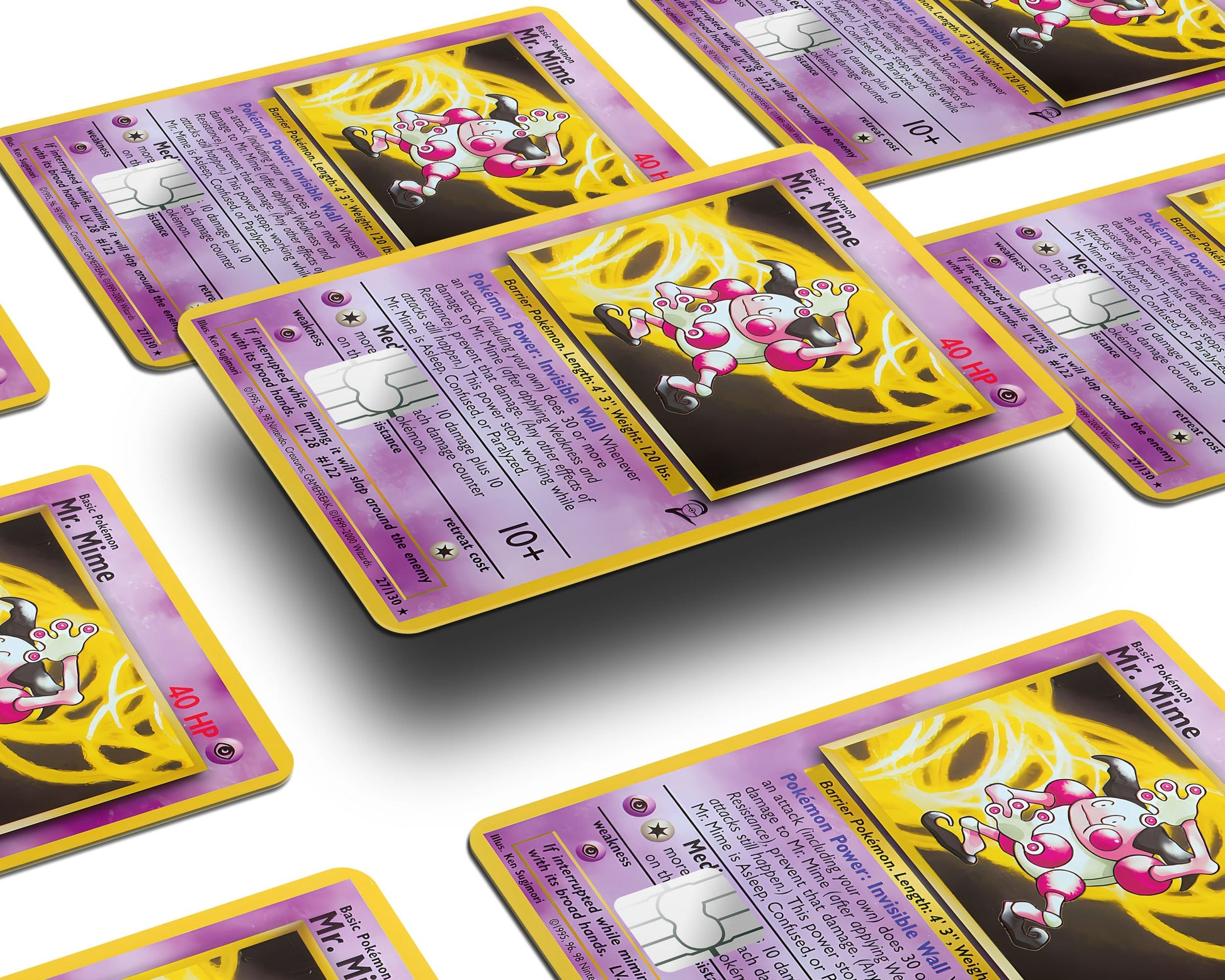 Anime Town Creations Credit Card Mr Mime Pokemon Card Window Skins - Anime Pokemon Credit Card Skin