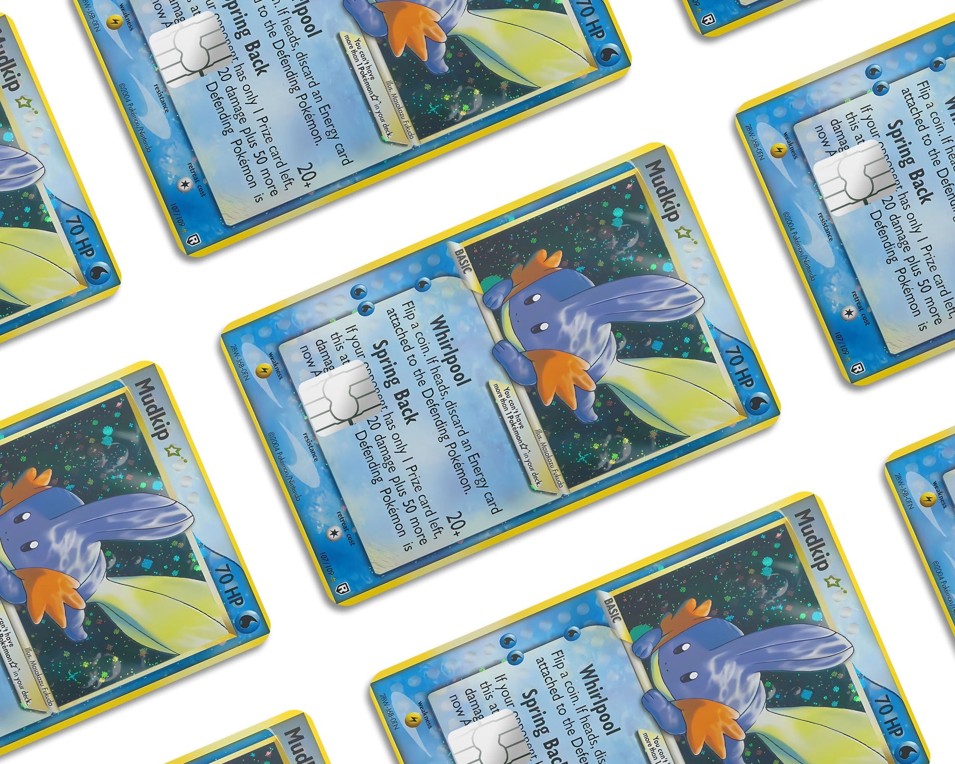 Anime Town Creations Credit Card Mudkip Pokemon Card Window Skins - Anime Pokemon Credit Card Skin