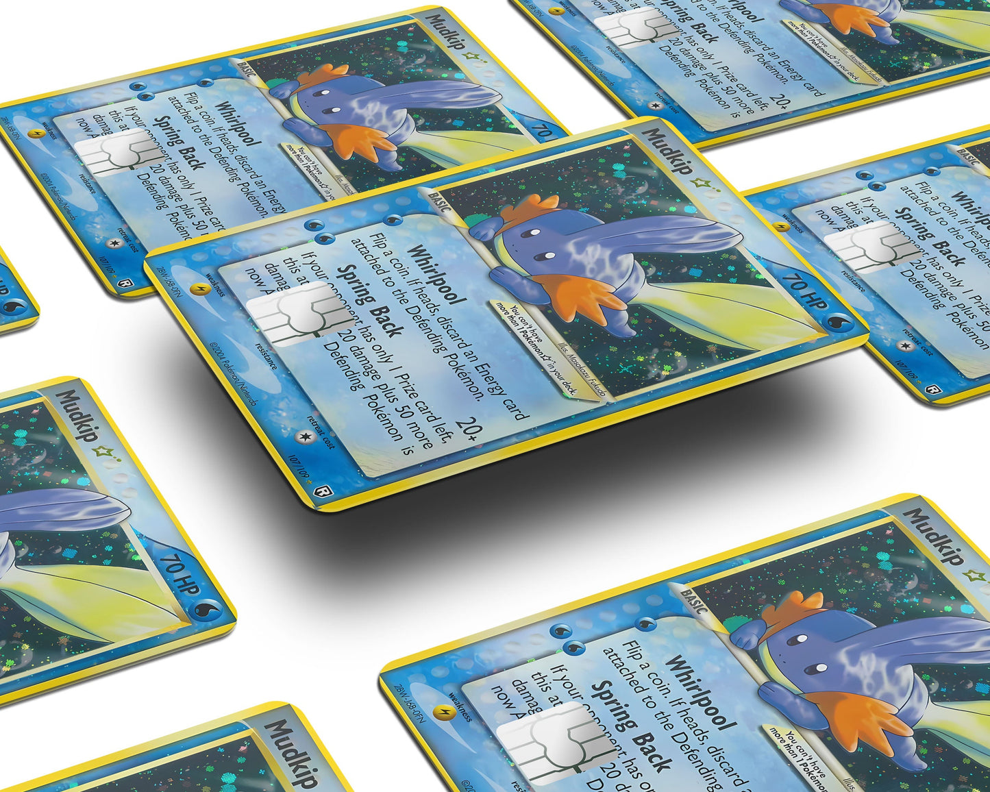 Anime Town Creations Credit Card Mudkip Pokemon Card Window Skins - Anime Pokemon Credit Card Skin