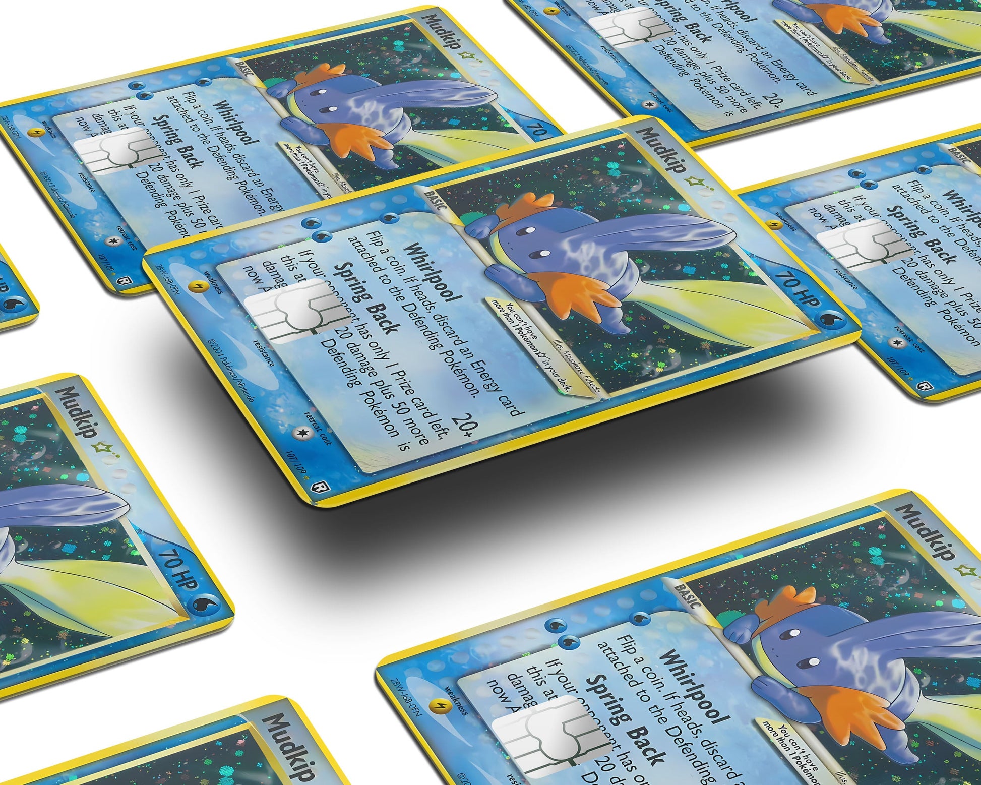 Anime Town Creations Credit Card Mudkip Pokemon Card Window Skins - Anime Pokemon Credit Card Skin