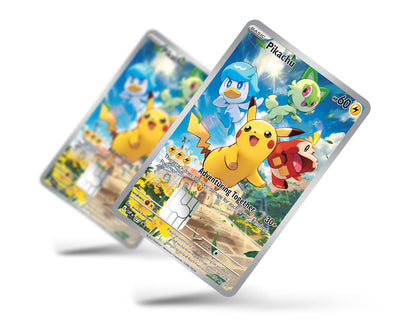 Anime Town Creations Credit Card Pikachu & Friends Pokemon Card Full Skins - Anime Pokemon Credit Card Skin