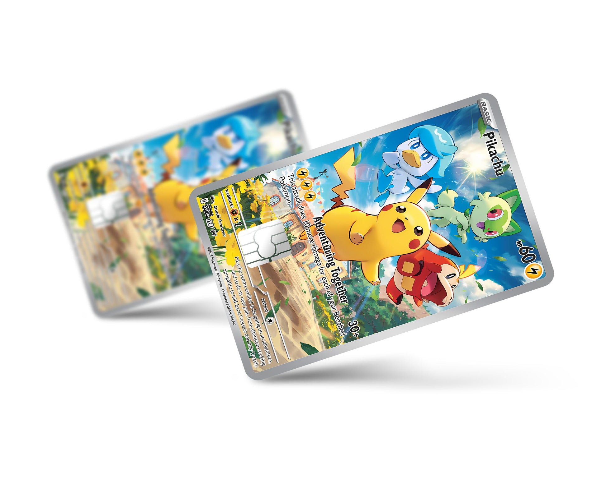 Anime Town Creations Credit Card Pikachu & Friends Pokemon Card Full Skins - Anime Pokemon Credit Card Skin