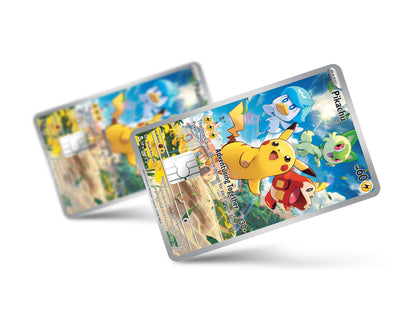 Anime Town Creations Credit Card Pikachu & Friends Pokemon Card Full Skins - Anime Pokemon Credit Card Skin
