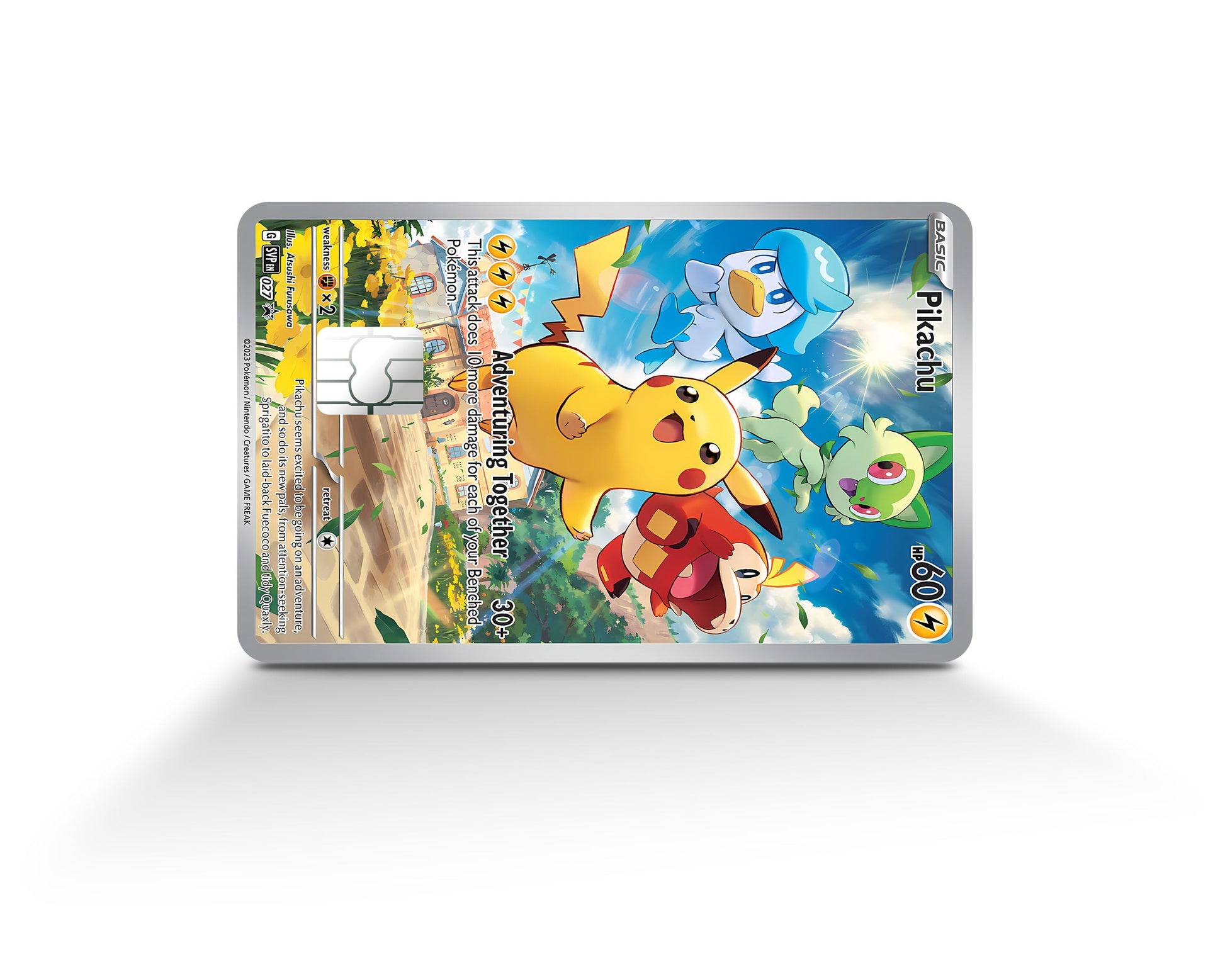 Anime Town Creations Credit Card Pikachu & Friends Pokemon Card Full Skins - Anime Pokemon Credit Card Skin